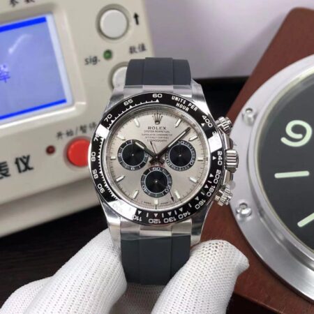 Clean Factory Rolex Daytona 126519 904L Stainless Steel Case Grey Dial 4131 Movement with Original Rolex Box