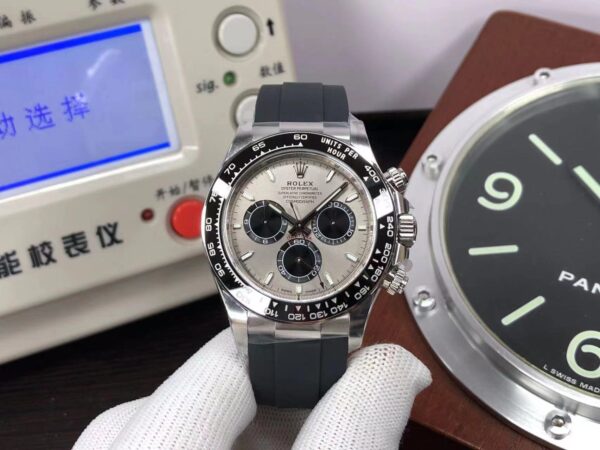 Clean Factory Rolex Daytona 126519 904L Stainless Steel Case Grey Dial 4131 Movement with Original Rolex Box