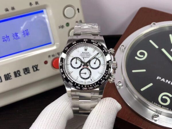 Clean Factory Rolex Daytona 126500 904L Stainless Steel Case White Dial 4131 Movement with Original Rolex Box