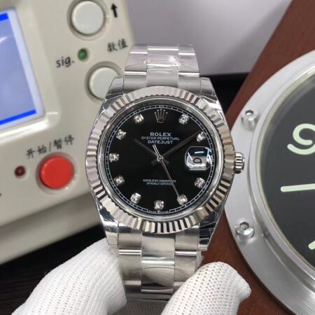 EWF Rolex Datejust II 41mm Black Dial Diamond Markers 3235 Movement with Original Rolex Box