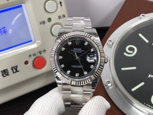 EWF Rolex Datejust II 41mm Black Dial Diamond Markers 3235 Movement with Original Rolex Box