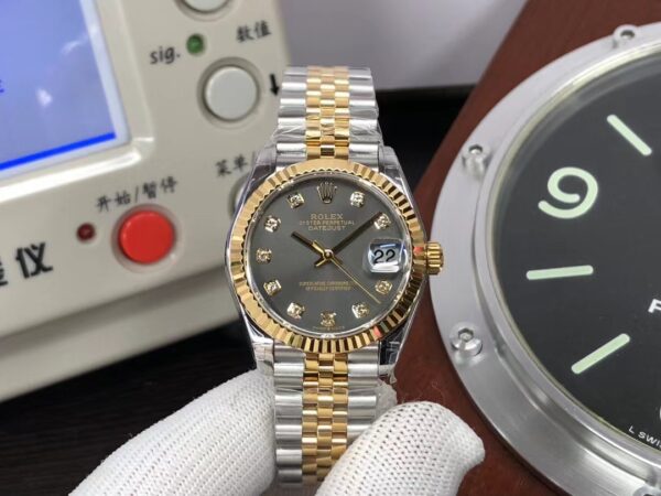 TWF Rolex Datejust 31mm Two Tone Grey Dial 2236 Movement with Original Rolex Box