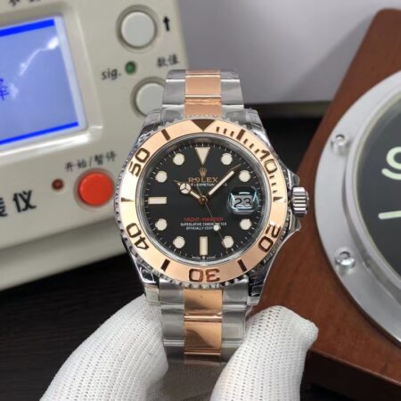 VSF Rolex YachtMaster Rose Gold Black Dial Dandong 3235 Movement with Original Rolex Box