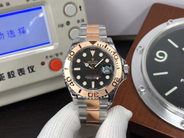 VSF Rolex YachtMaster Rose Gold Black Dial Dandong 3235 Movement with Original Rolex Box