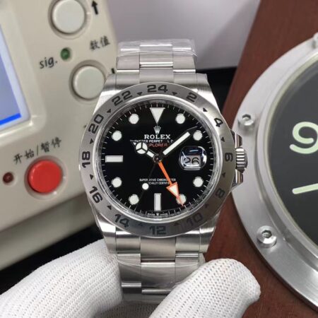 C+F Rolex Explorer II 904L Steel Case Black Dial Clone 3285 Movement with Original Rolex Box