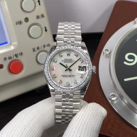 TWF Rolex Datejust 31mm MOP Dial Diamond Hour Markers with Original Rolex Box