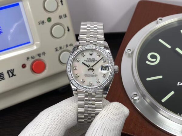 TWF Rolex Datejust 31mm MOP Dial Diamond Hour Markers with Original Rolex Box
