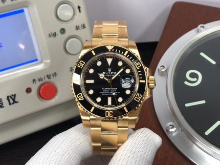 VS Factory Rolex Submariner Full Yellow Gold Black Dial DD3135 with Original Rolex Box
