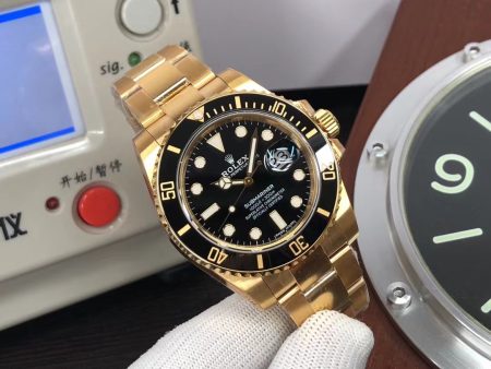 VS Factory Rolex Submariner Full Yellow Gold Black Dial DD3135 with Original Rolex Box - Image 2