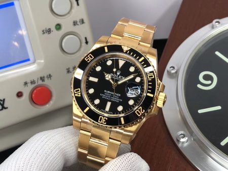 VS Factory Rolex Submariner Full Yellow Gold Black Dial DD3135 with Original Rolex Box - Image 3