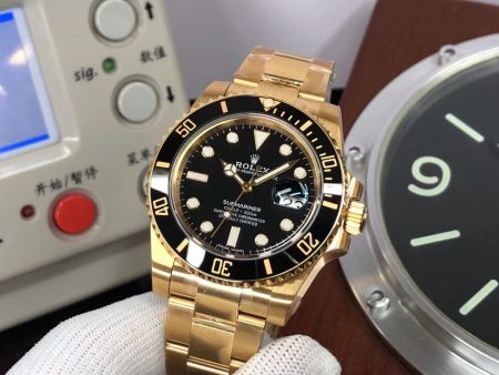 VS Factory Rolex Submariner Full Yellow Gold Black Dial DD3135 with Original Rolex Box - Image 5