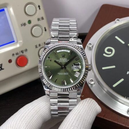 Increased Weight - GM Factory Rolex Day-Date 40mm Green Dial with Clone ETA 2836 Movement