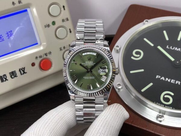 Increased Weight - GM Factory Rolex Day-Date 40mm Green Dial with Clone ETA 2836 Movement