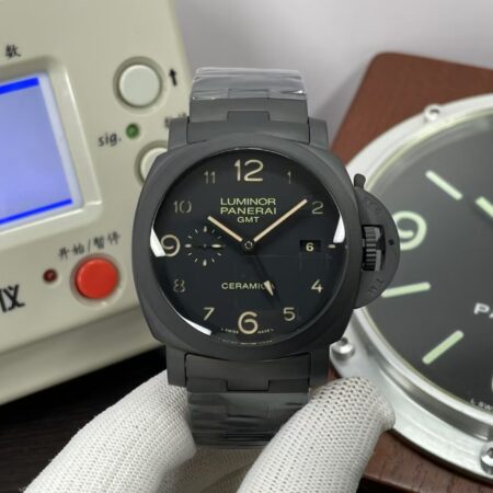 VS Factory Panerai PAM 438 Luminor Tuttonero 1950 GMT Ceramic with Original Box