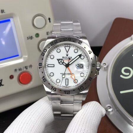 CF Rolex Explorer II 226570 904L Stainless Steel Case White Dial Super 3285 Movement with Original Rolex Box