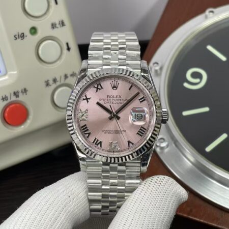 TWF Rolex Datejust 36mm 126234 Pink Diamond Dial Clone 3235 Movement with Original Rolex Box