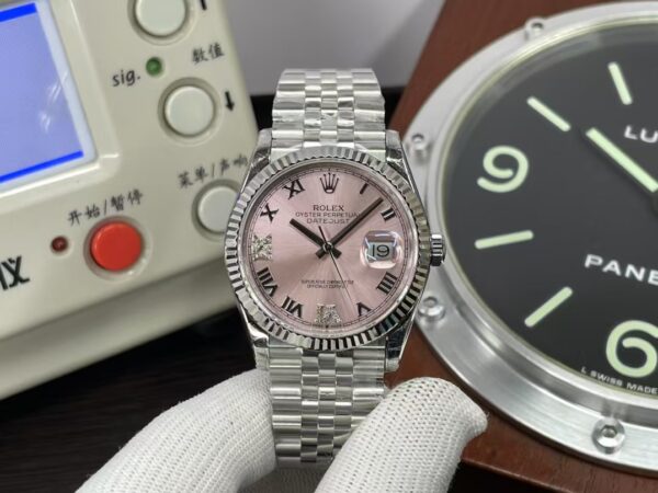 TWF Rolex Datejust 36mm 126234 Pink Diamond Dial Clone 3235 Movement with Original Rolex Box