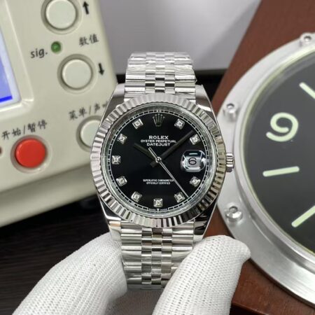 CF Rolex Datejust 41mm 126334 Black Diamond Dial with SH3235 Movement with Original Rolex Box