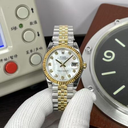 TWF Rolex Datejust 31mm Two Tone White MOP Dial with Original Rolex Box