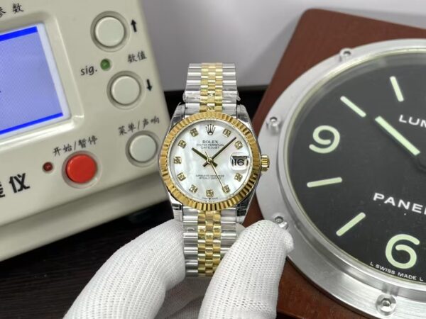 TWF Rolex Datejust 31mm Two Tone White MOP Dial with Original Rolex Box
