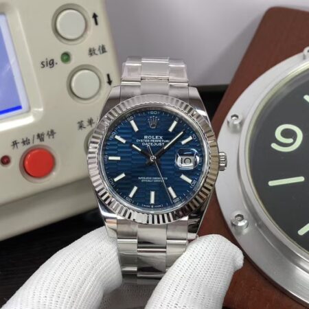 CF Rolex Datejust II 41mm m126334-0031 Wavy Dial Pattern SH3235 with Original Rolex Box