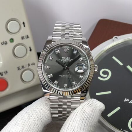 CF Rolex Datejust II 41mm 126334-0006 Grey Diamond Dial SH3235 Movement with Original Rolex Box