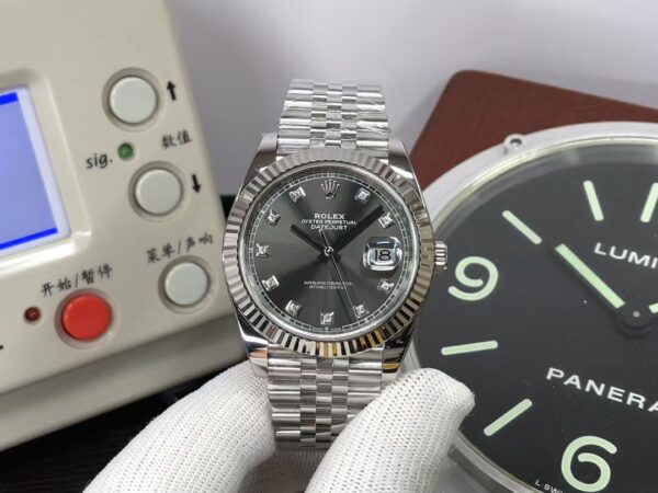 CF Rolex Datejust II 41mm 126334-0006 Grey Diamond Dial SH3235 Movement with Original Rolex Box