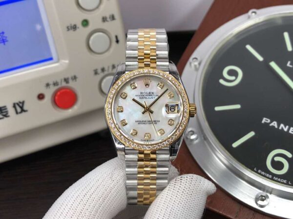 TWF Rolex Datejust 31mm m278383rbr-0028 Diamond Bezel MOP Dial with Original Rolex Box