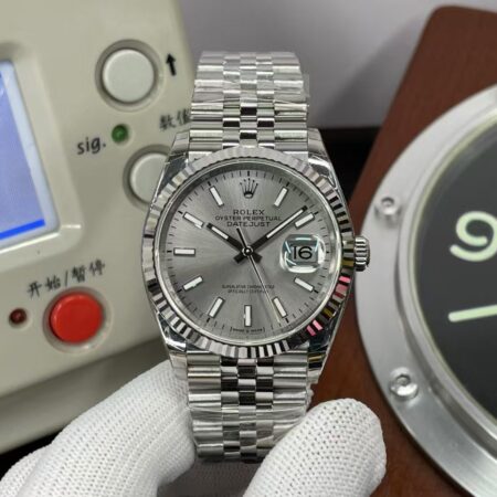 EWEF Rolex Datejust 36mm m126234-0013 Silver Dial Clone 3235 Movement with Original Rolex Box