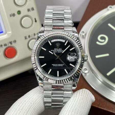THBF Rolex Day-Date 40mm m228239-0005 Black Dial Clone 3255 Movement with Original Rolex Box