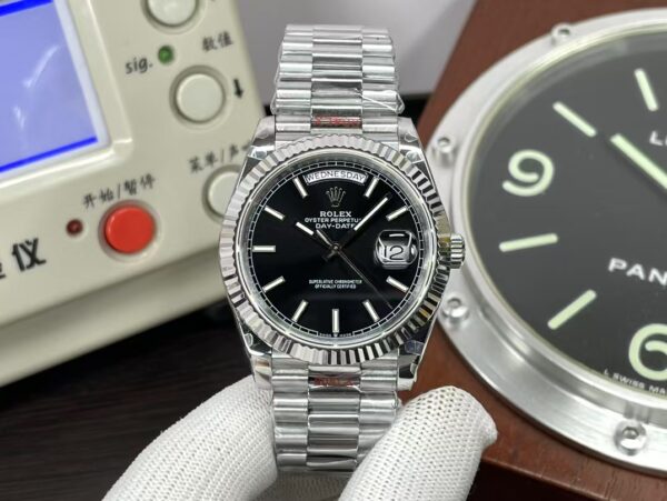 THBF Rolex Day-Date 40mm m228239-0005 Black Dial Clone 3255 Movement with Original Rolex Box