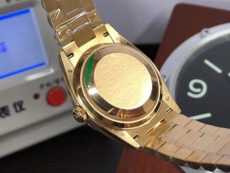 GMF Rolex Day-Date 36mm m128238-0069 Yellow Gold Green Diamond Dial with Original Rolex Box - Image 7