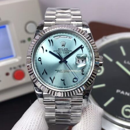GMF Rolex Day-Date 40mm m228236 Middle East Light Blue Dial with Original Rolex Box