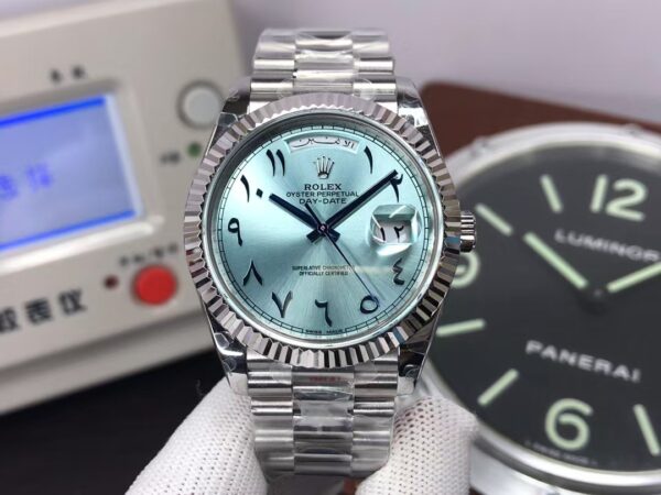 GMF Rolex Day-Date 40mm m228236 Middle East Light Blue Dial with Original Rolex Box