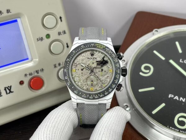DiWF Rolex Daytona Space Mission Grey Dial Super Clone 4130 Movement with Original Rolex Box