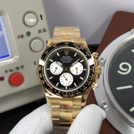 QF V8 Rolex 24H Le Mans Daytona 126528 Yellow Gold Super Clone 4132 Movement with Original Rolex Box