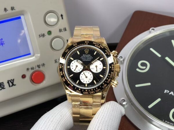 QF V8 Rolex 24H Le Mans Daytona 126528 Yellow Gold Super Clone 4132 Movement with Original Rolex Box