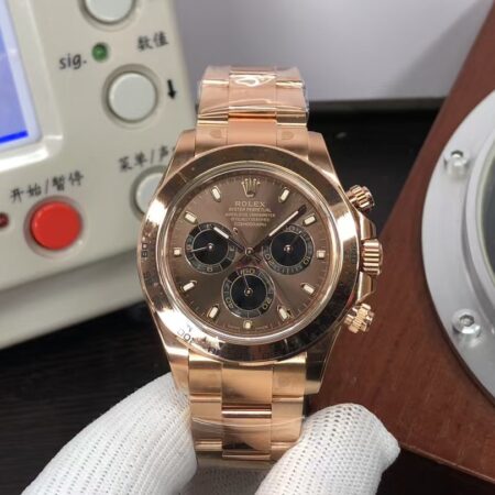 CF Rolex Daytona m116505-0013 Rose Gold Case Super Clone 4130 Movement with Original Rolex Box