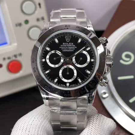 CF Rolex Daytona m116520-78590 Black Dial Super Clone 4130 Movement with Original Rolex Box