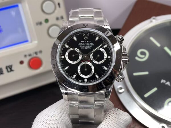CF Rolex Daytona m116520-78590 Black Dial Super Clone 4130 Movement with Original Rolex Box