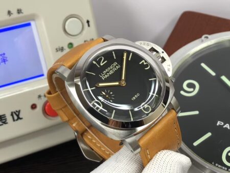 Replica Panerai Luminor 1950 PAM 127 Fiddy with Swiss ETA 6497 Manual Winding Brown Leather Strap - Image 4
