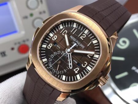 Patek Philippe Aquanaut 5164R Rose Gold Case Brown Dial Brown Rubber Strap - Image 3