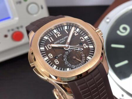 Patek Philippe Aquanaut 5164R Rose Gold Case Brown Dial Brown Rubber Strap - Image 5