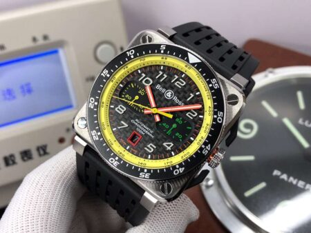 Bell Ross Instruments BR03-94 Chrono BR-Cal.301 Movement Black Dial Black Rubber Band - Image 3