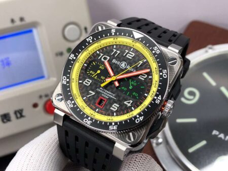 Bell Ross Instruments BR03-94 Chrono BR-Cal.301 Movement Black Dial Black Rubber Band - Image 5