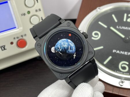 Bell Ross BR03 Astro Black Ceramic Case Blue Goldstone Dial with Clone BR-CAL.327 Movement - Image 2