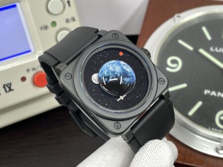 Bell Ross BR03 Astro Black Ceramic Case Blue Goldstone Dial with Clone BR-CAL.327 Movement - Image 5
