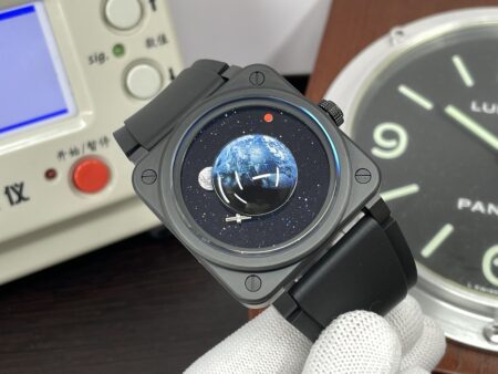 Bell Ross BR03 Astro Black Ceramic Case Blue Goldstone Dial with Clone BR-CAL.327 Movement - Image 6