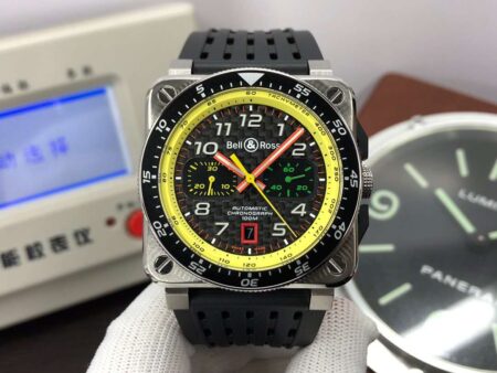 Bell Ross Instruments BR03-94 Chrono BR-Cal.301 Movement Black Dial Black Rubber Band