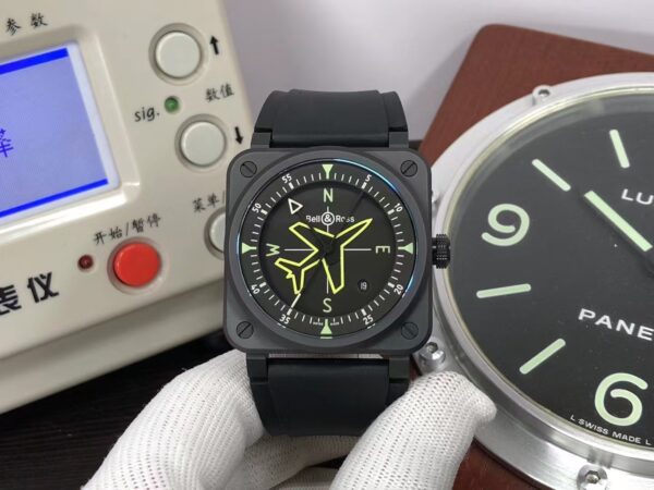 Bell Ross BR03A-CPS-CE/SRB GyroCompass Black Ceramic Case Black Dial Clone BR-Cal.302 Movement
